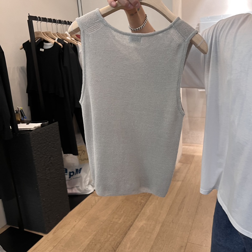 LA MAGIE FEMME韓國㊣直郵東大門代購女裝新品休閑吊帶背心亞麻Lamagie Femme吊帶/背心