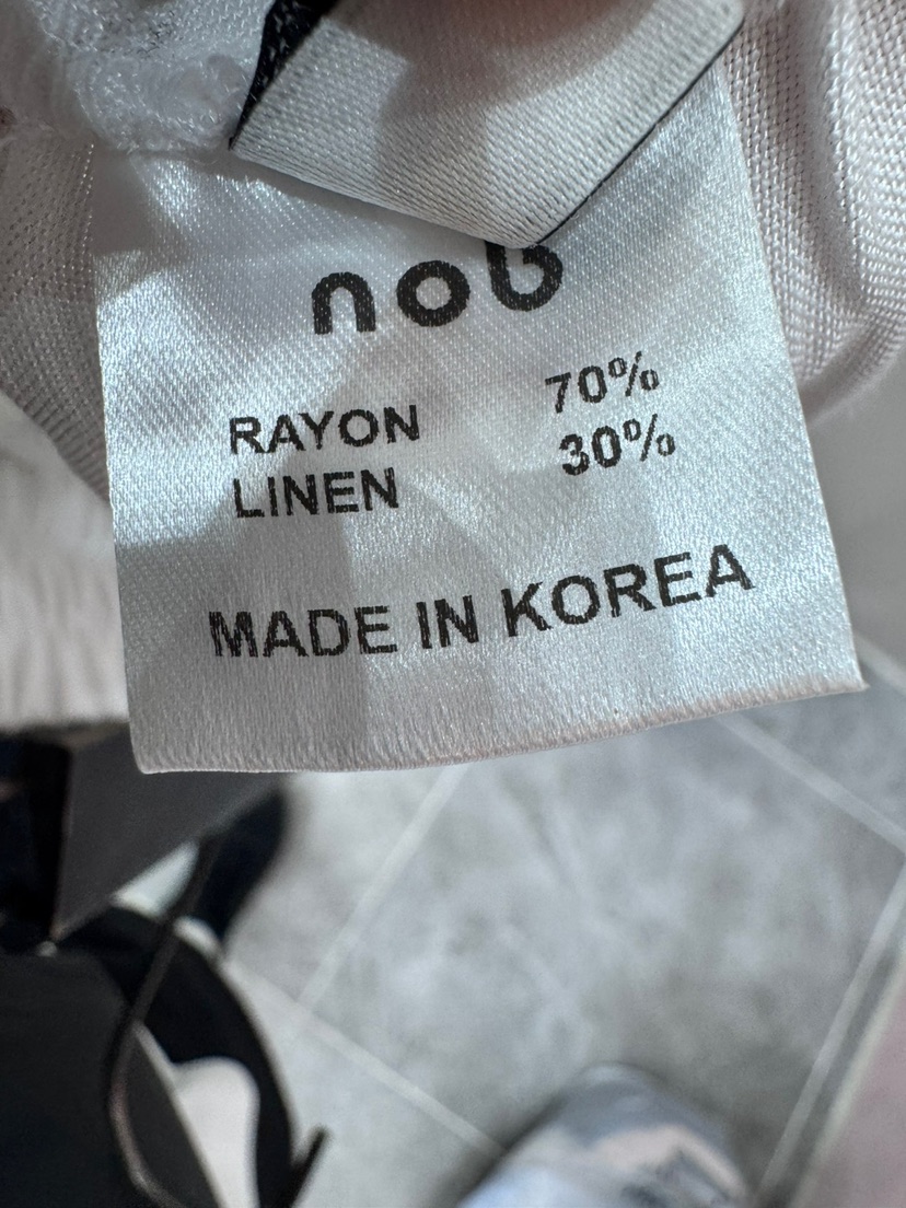 NOB韓國直郵㊣東大門實拍女裝新品推薦25春夏套裝兩件套亞麻AMOEBA套裝