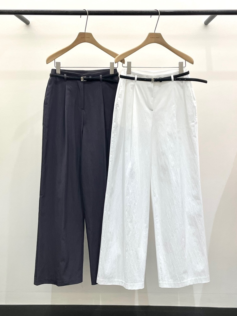OBSESS韓國直郵㊣女裝新品熱賣推薦時尚25春夏休閑褲含腰帶OBSESS/EARLY BIRD休閑褲