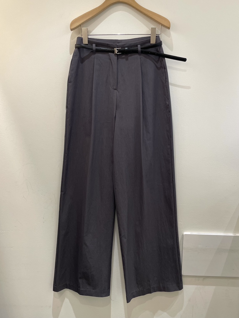 OBSESS韓國直郵㊣女裝新品熱賣推薦時尚25春夏休閑褲含腰帶OBSESS/EARLY BIRD休閑褲圖色2