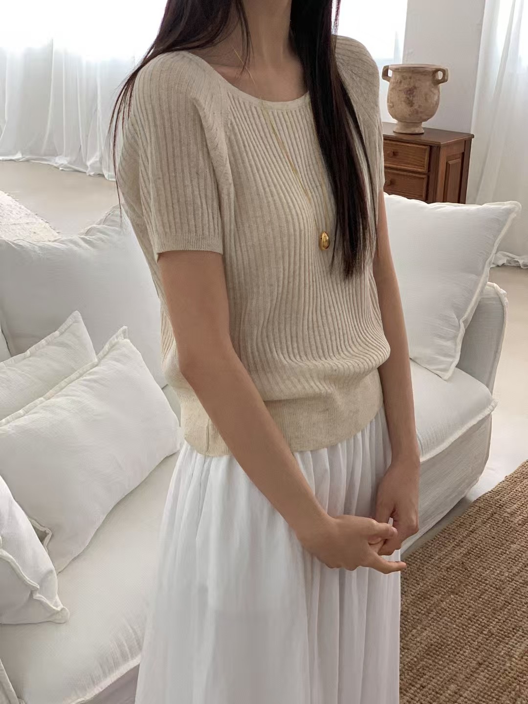 LURE直郵韓國代購㊣女裝新品時尚25春夏推薦人氣休閑針織衫LURE針織衫