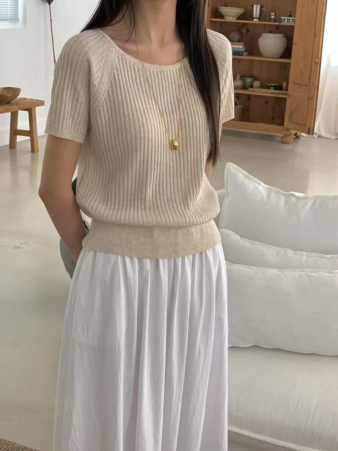 LURE直郵韓國代購㊣女裝新品時尚25春夏推薦人氣休閑針織衫LURE針織衫圖色3