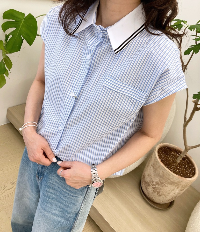HANNA-A東大門實拍女裝新品熱賣休閑時尚真品推薦襯衫蕾絲衫HANNA襯衫/蕾絲衫