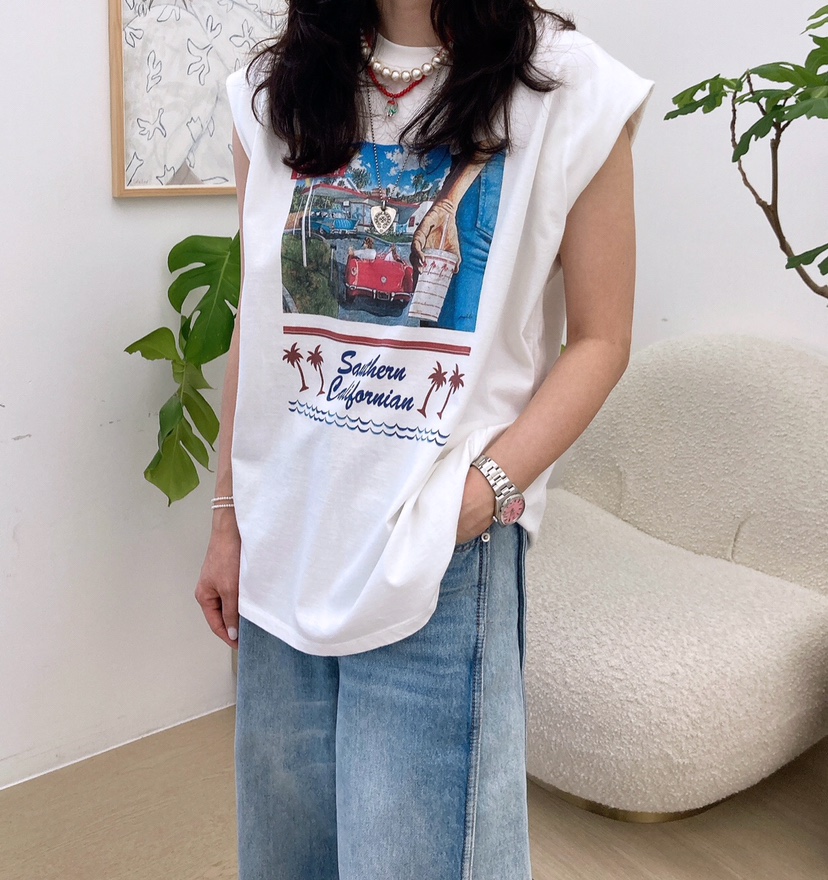 HANNA-A韓國直郵女士新款休閑人氣25春夏時尚職業吊帶背心HANNA吊帶/背心