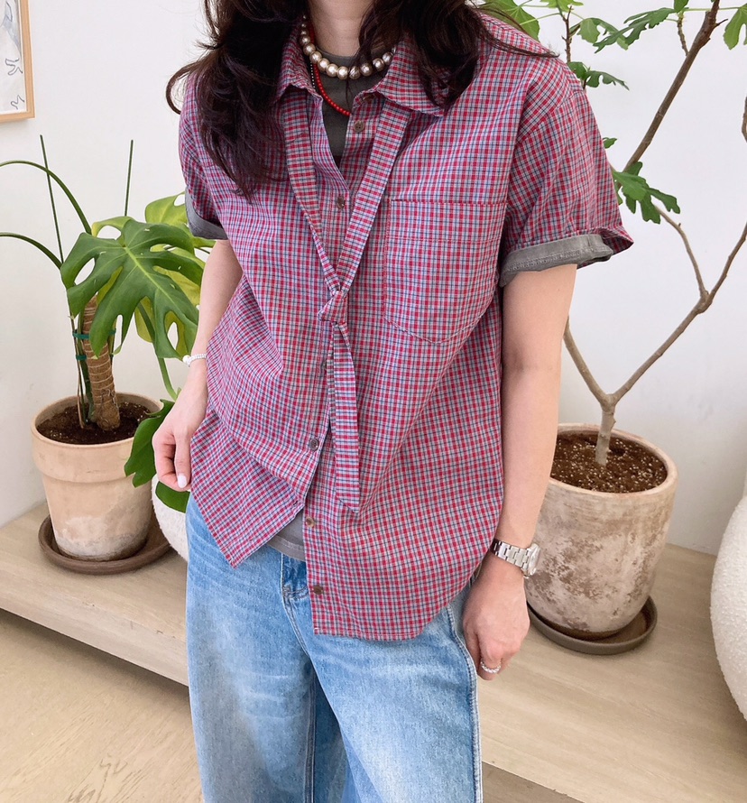 HANNA-A東大門實拍女士新款時尚休閑真品職業25春夏襯衫蕾絲衫HANNA襯衫/蕾絲衫