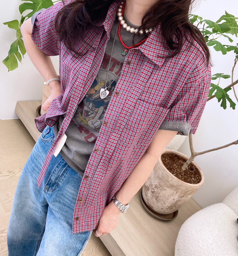HANNA-A東大門實拍女士新款時尚休閑真品職業25春夏襯衫蕾絲衫HANNA襯衫/蕾絲衫