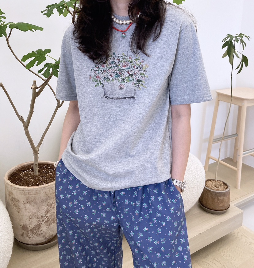HANNA-A東大門代購女裝新款時尚推薦25春夏職業休閑真品T恤HANNAT恤