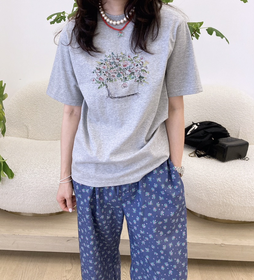HANNA-A東大門代購女裝新款時尚推薦25春夏職業休閑真品T恤HANNAT恤
