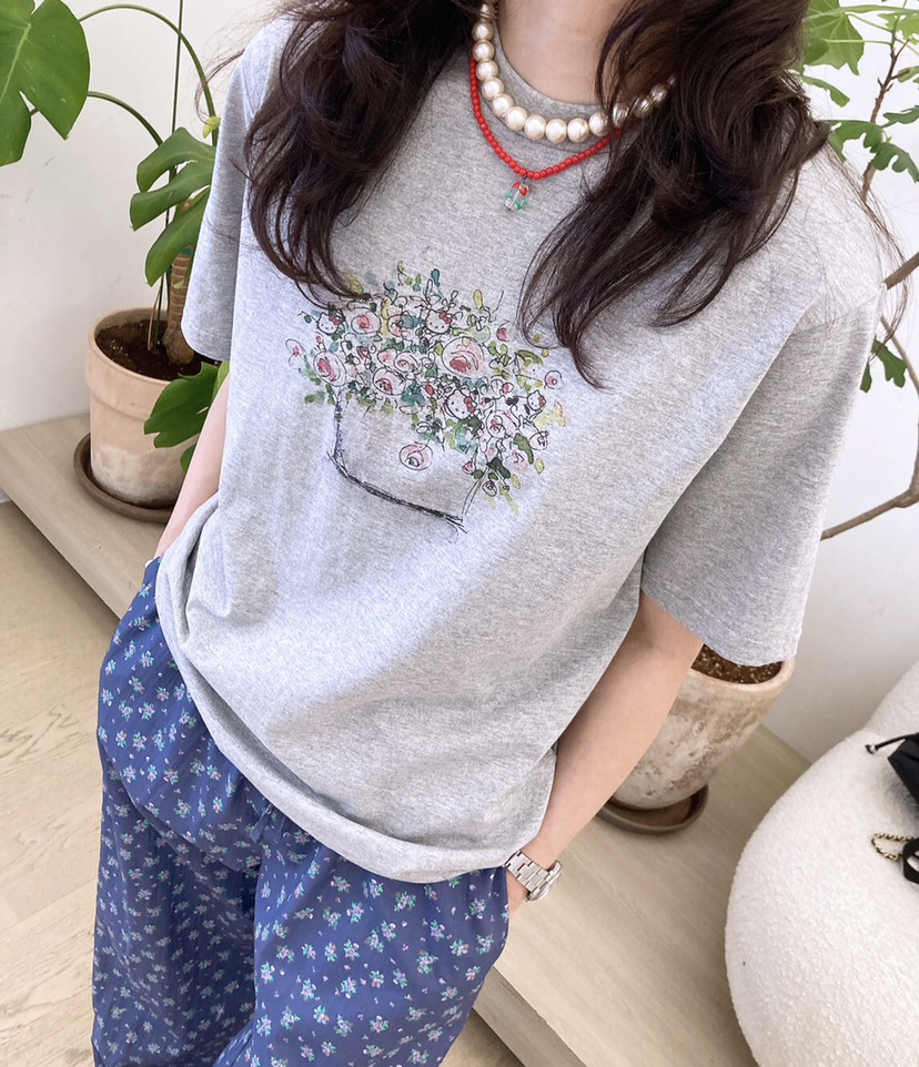 HANNA-A東大門代購女裝新款時尚推薦25春夏職業休閑真品T恤HANNAT恤圖色2