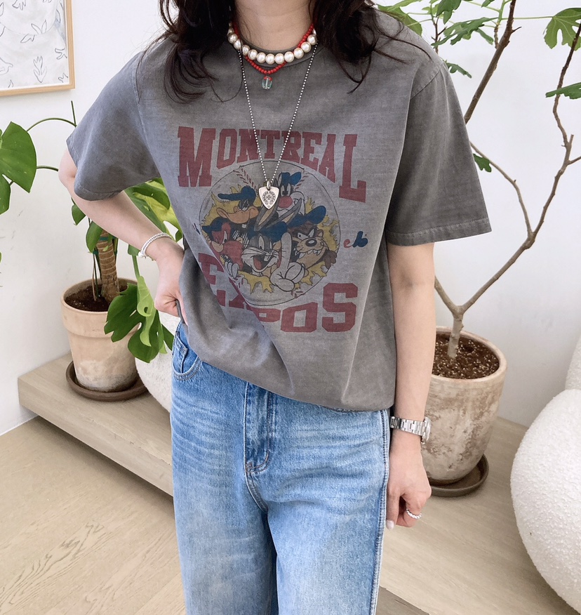 HANNA-A韓國直郵女裝新品時尚休閑熱賣推薦25春夏職業真品T恤HANNAT恤