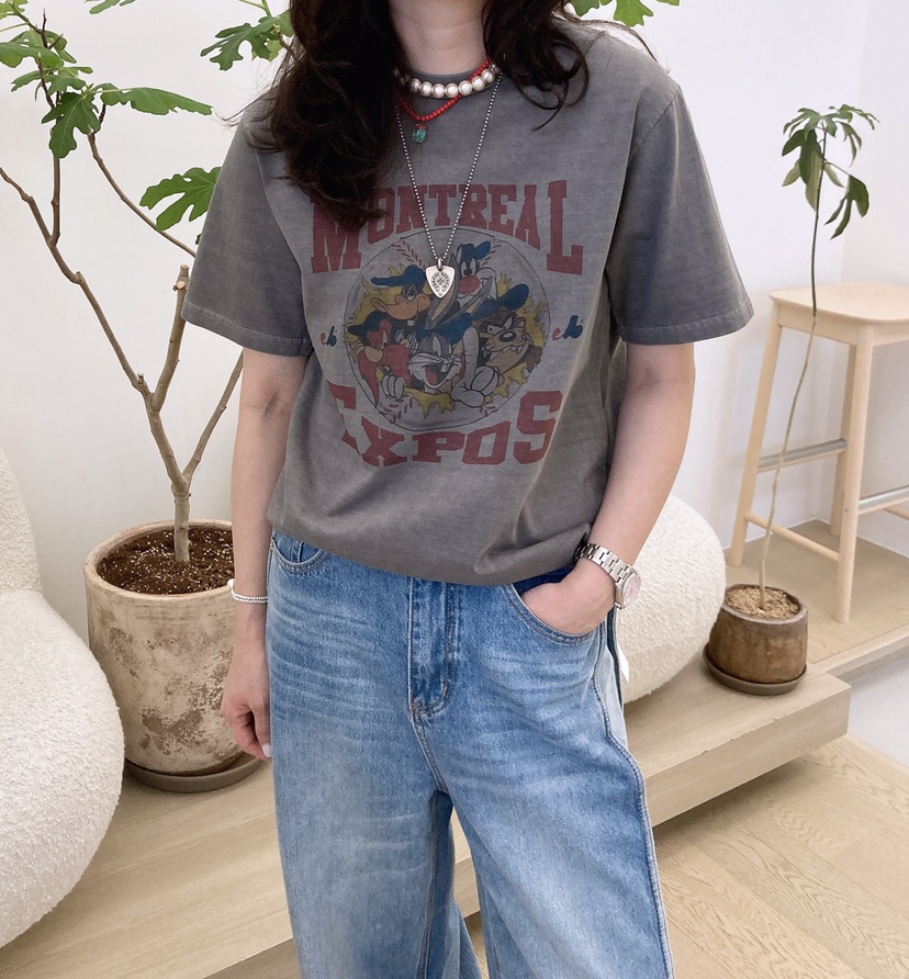 HANNA-A韓國直郵女裝新品時尚休閑熱賣推薦25春夏職業真品T恤HANNAT恤