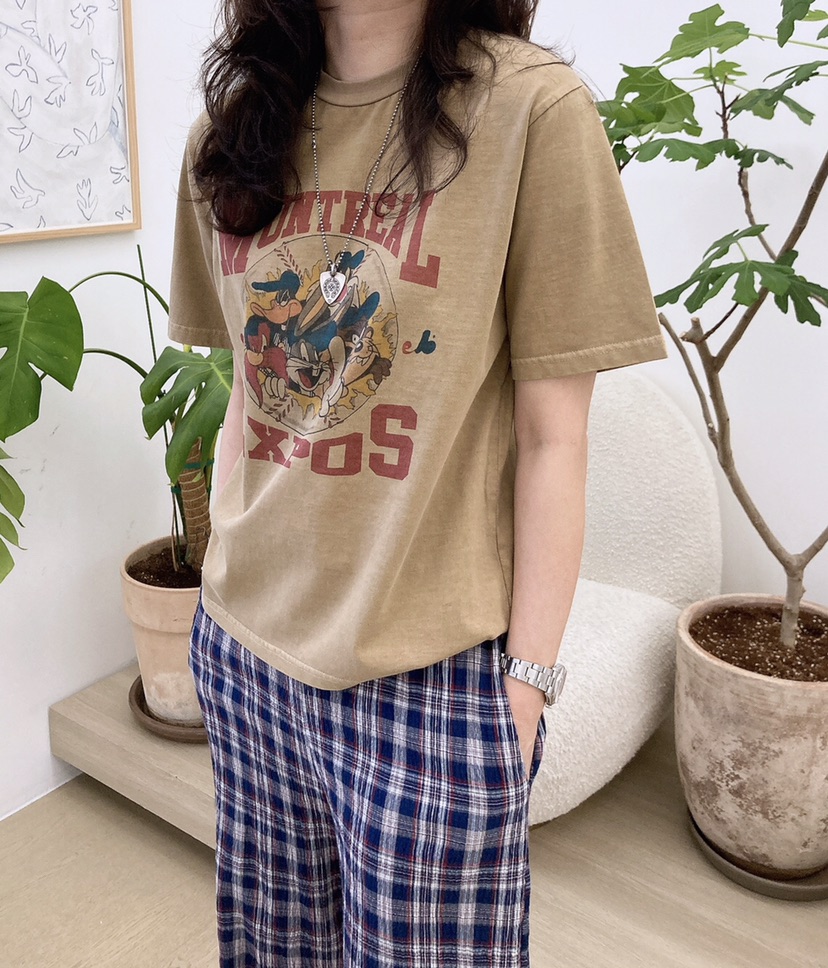 HANNA-A韓國直郵女裝新品時尚休閑熱賣推薦25春夏職業真品T恤HANNAT恤