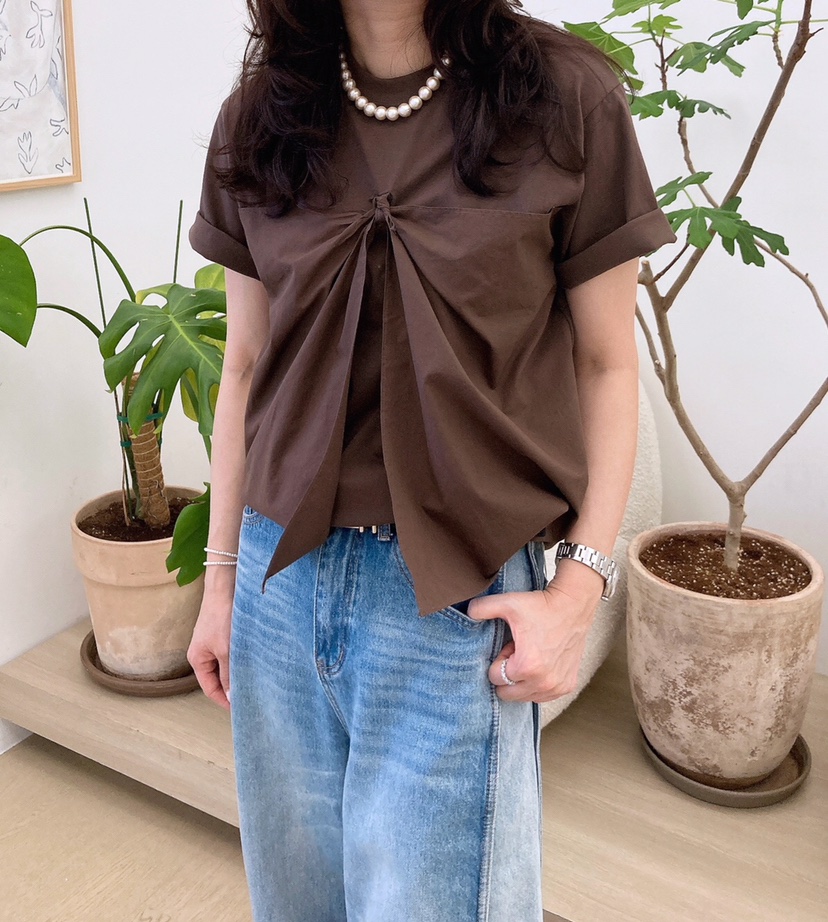 HANNA-A東大門代購女裝新款時尚25春夏推薦休閑人氣熱賣T恤HANNAT恤