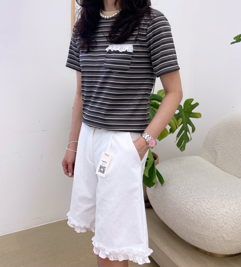 HANNA-A韓國代購女士新款人氣25春夏休閑時尚熱賣真品職業T恤HANNAT恤