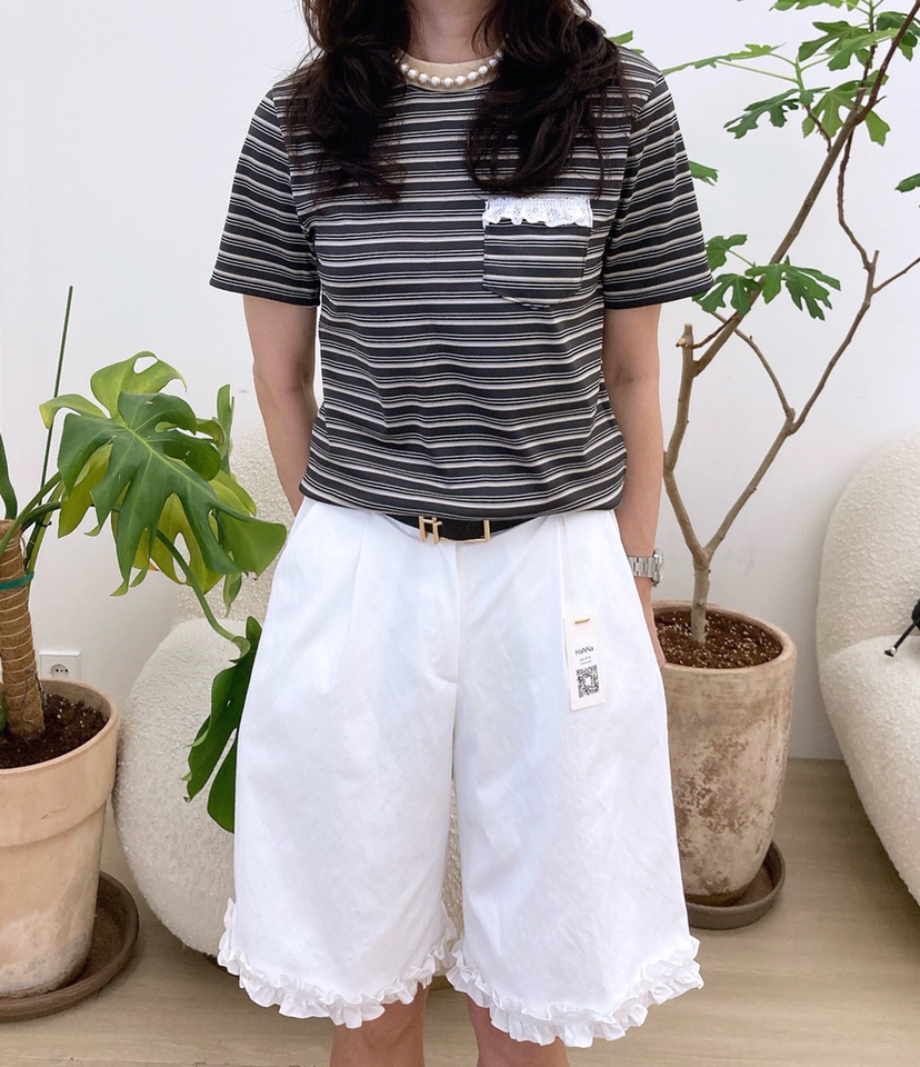 HANNA-A韓國代購女士新款人氣25春夏休閑時尚熱賣真品職業T恤HANNAT恤
