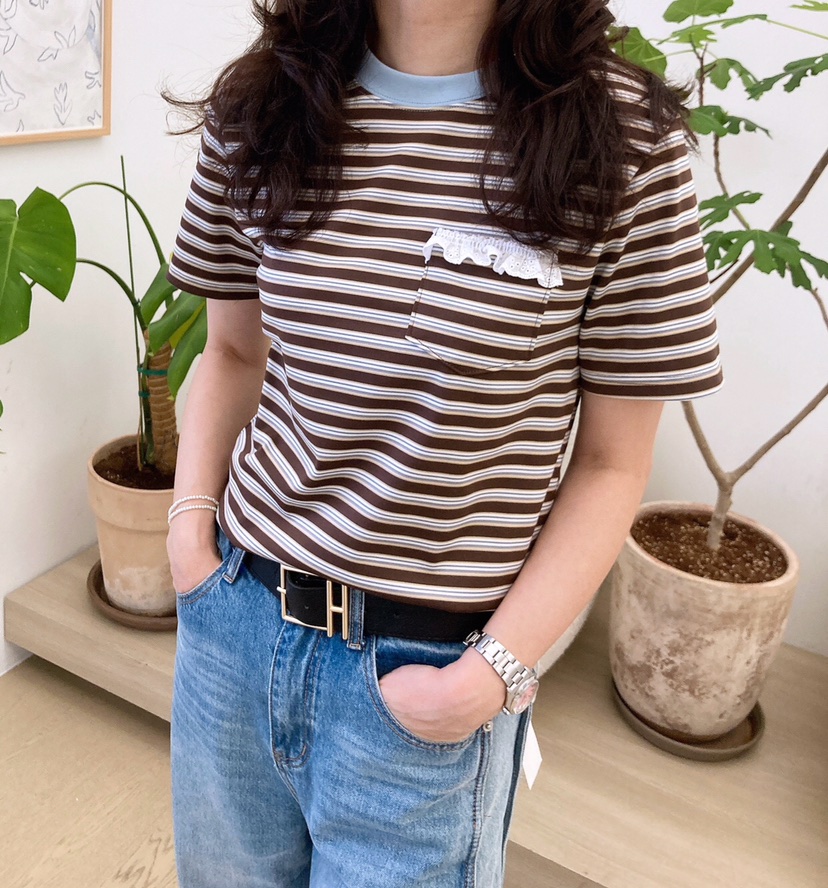 HANNA-A韓國代購女士新款人氣25春夏休閑時尚熱賣真品職業T恤HANNAT恤