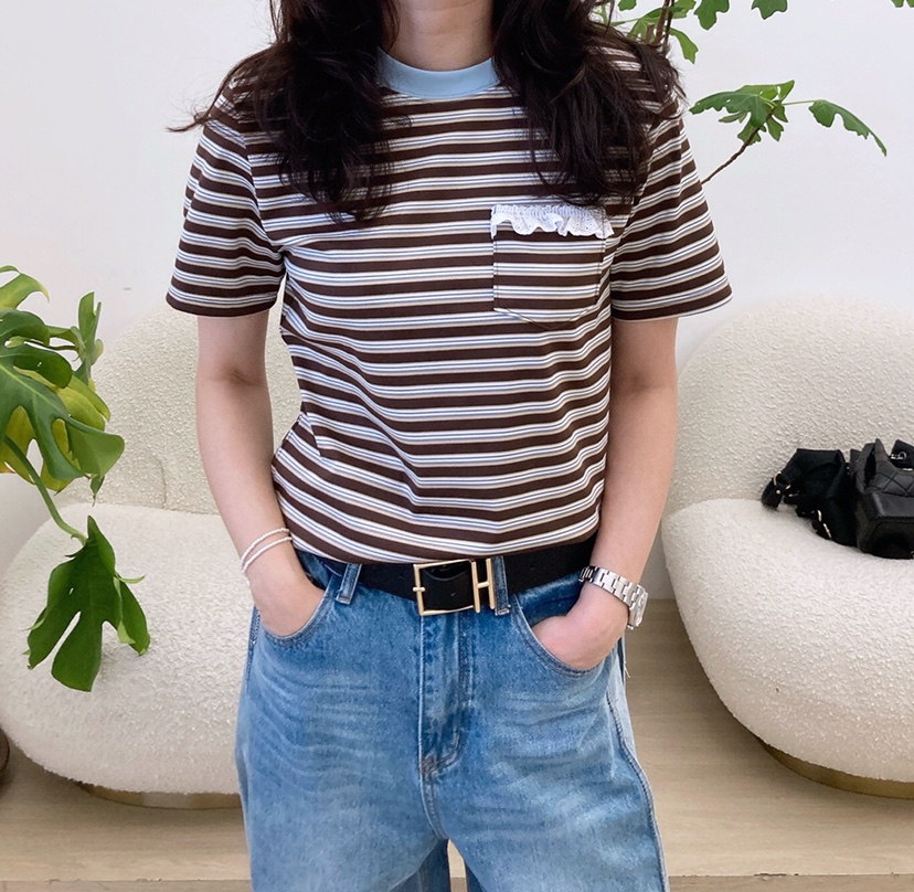 HANNA-A韓國代購女士新款人氣25春夏休閑時尚熱賣真品職業T恤HANNAT恤