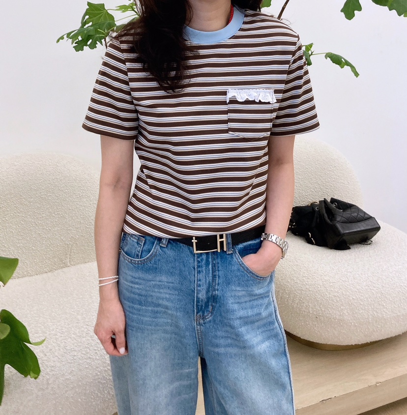 HANNA-A韓國代購女士新款人氣25春夏休閑時尚熱賣真品職業T恤HANNAT恤