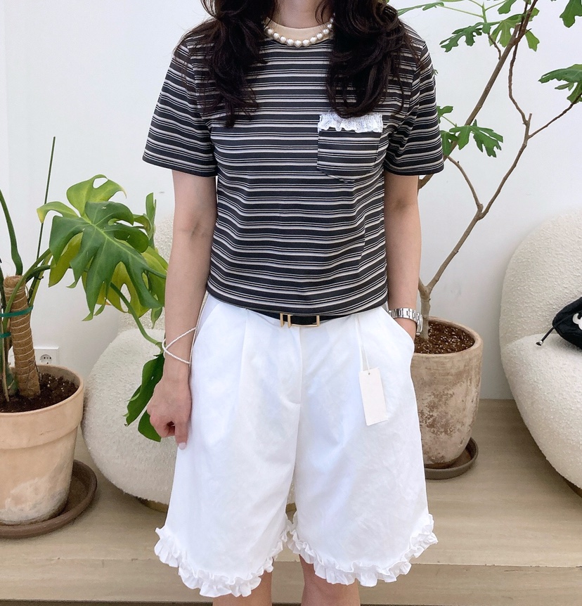 HANNA-A韓國代購女士新款人氣25春夏休閑時尚熱賣真品職業T恤HANNAT恤圖色3