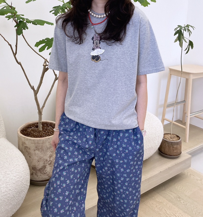 HANNA-A東大門代購女裝新款職業熱賣時尚休閑人氣真品T恤蕾絲HANNAT恤圖色2