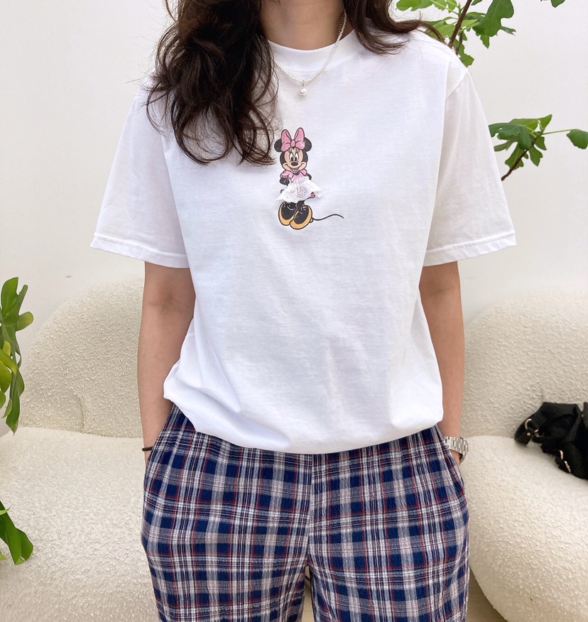 HANNA-A東大門代購女裝新款職業熱賣時尚休閑人氣真品T恤蕾絲HANNAT恤圖色3