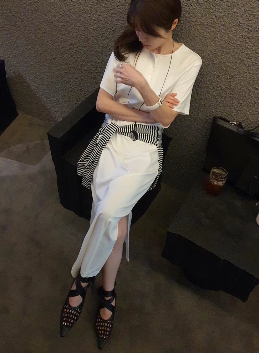 GENTLE B韓國代購女裝新款熱賣休閑真品25春夏連衣裙不含腰帶GENTLE B連衣裙