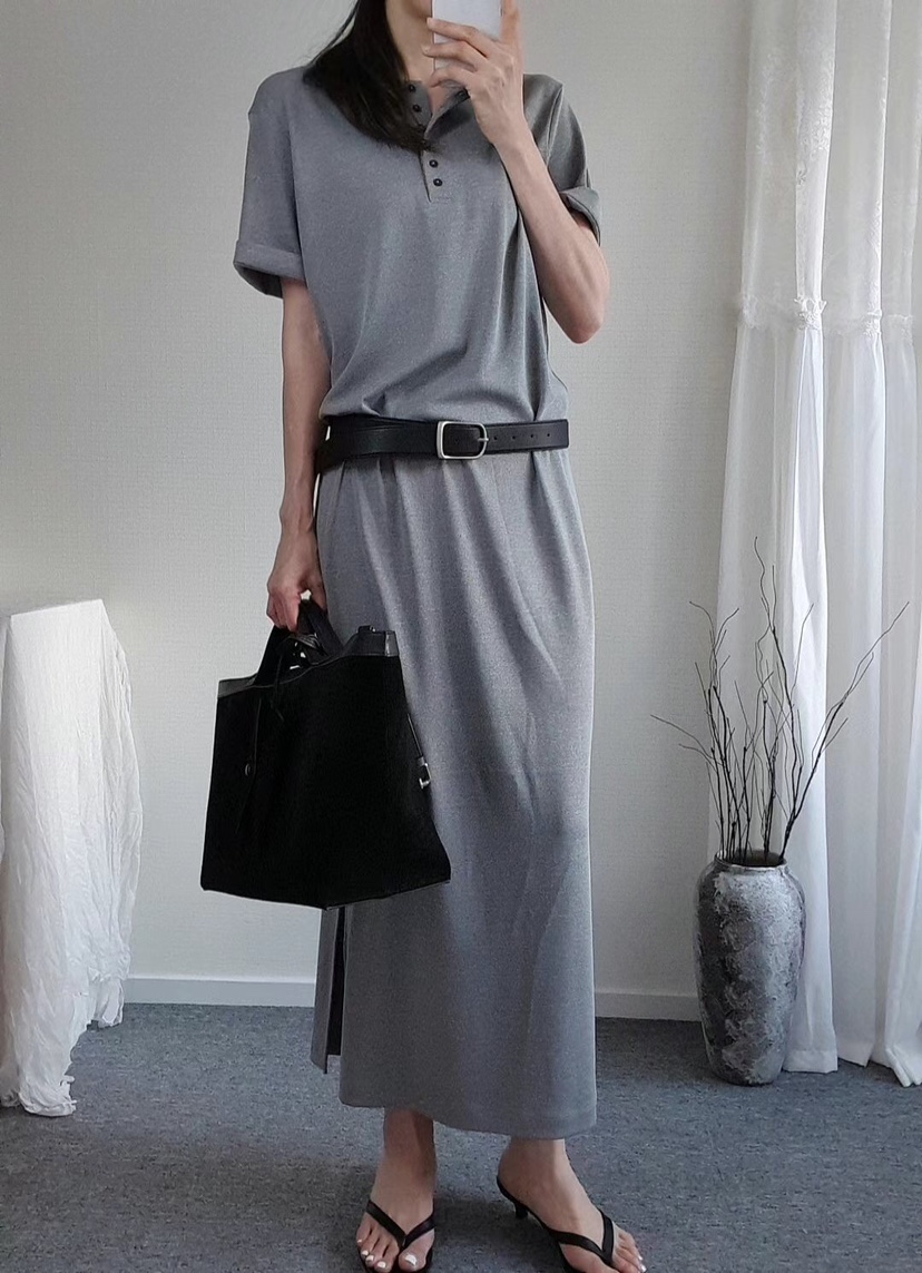 GENTLE B韓國代購女裝新款熱賣休閑真品25春夏連衣裙不含腰帶GENTLE B連衣裙
