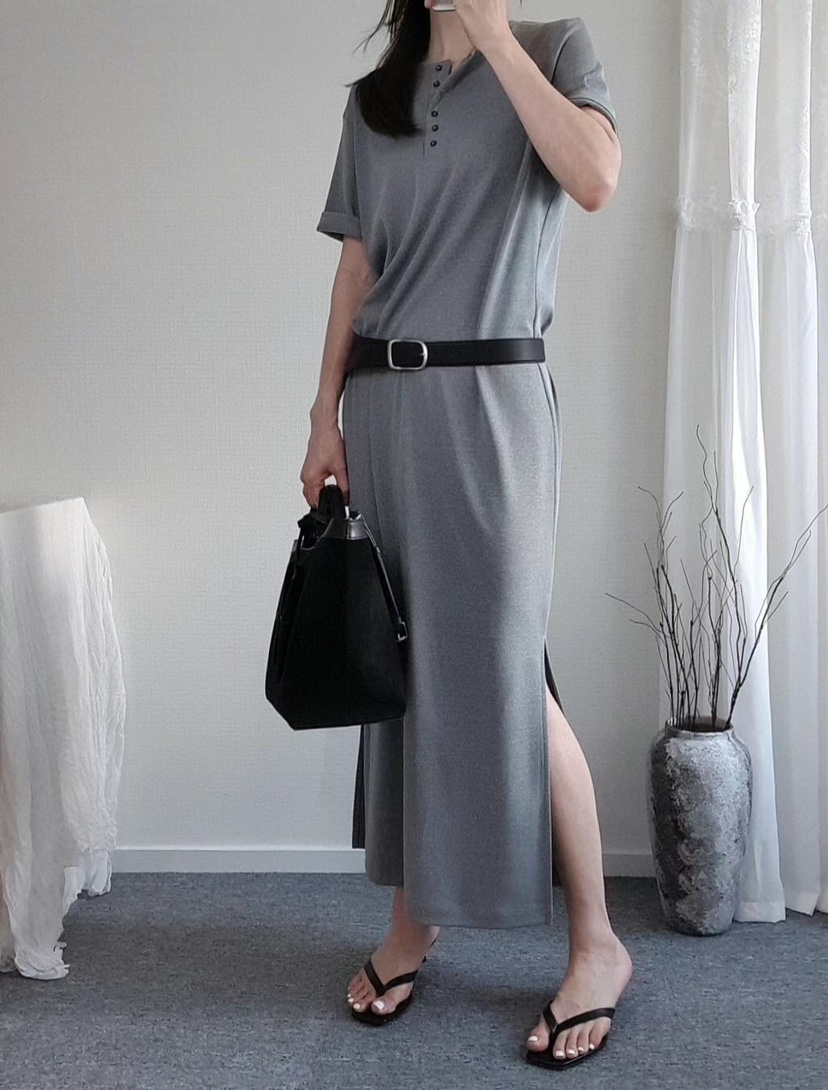 GENTLE B韓國代購女裝新款熱賣休閑真品25春夏連衣裙不含腰帶GENTLE B連衣裙圖色2