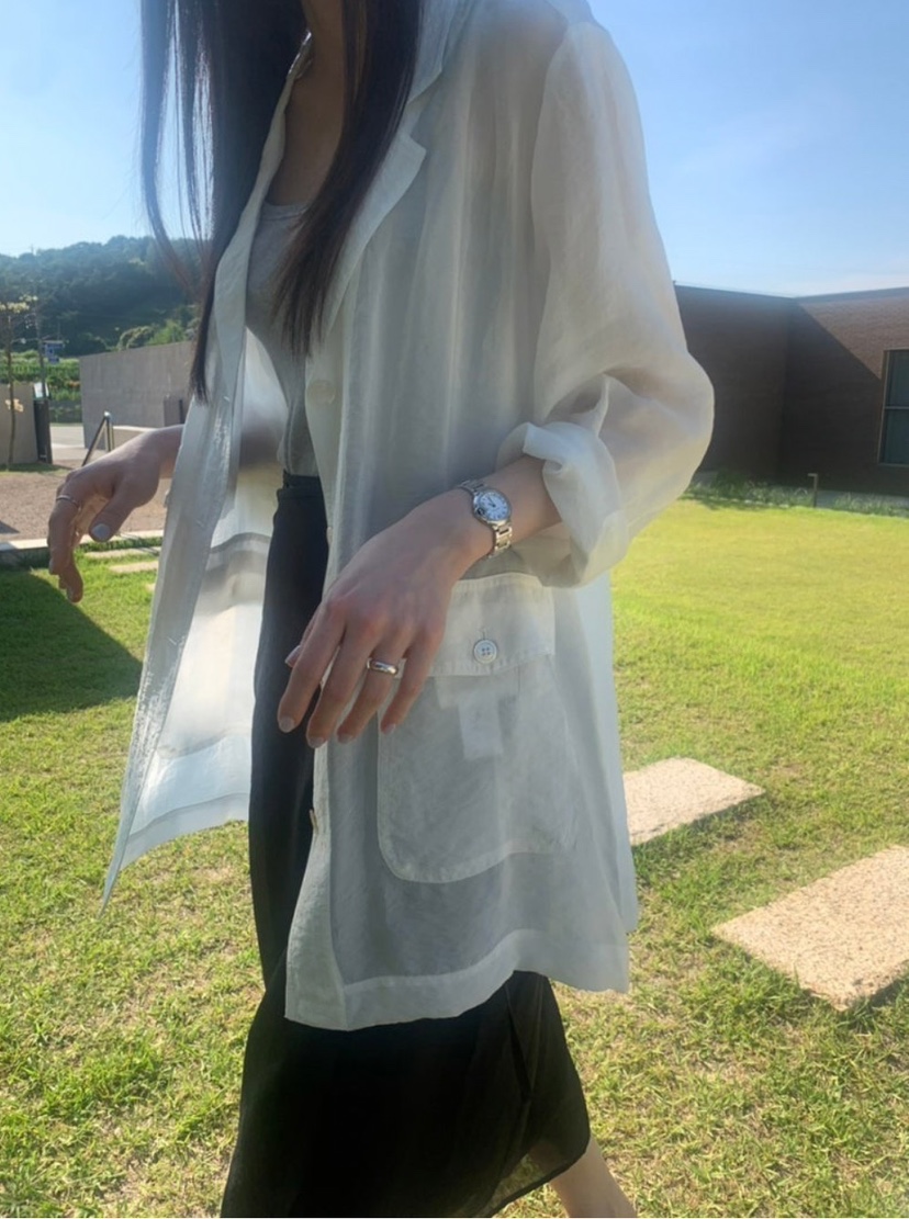 SILVER韓國代購女士新品時尚25春夏休閑人氣推薦熱賣職業夾克SILVER夾克