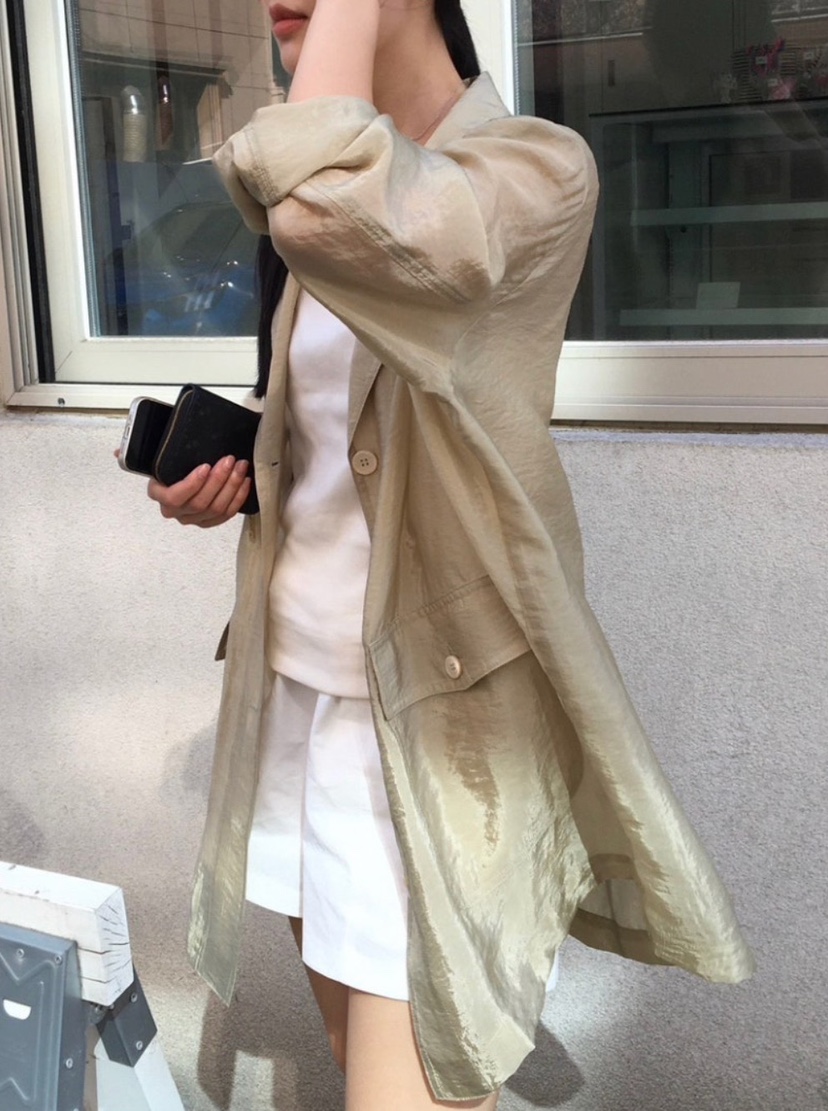 SILVER韓國代購女士新品時尚25春夏休閑人氣推薦熱賣職業夾克SILVER夾克