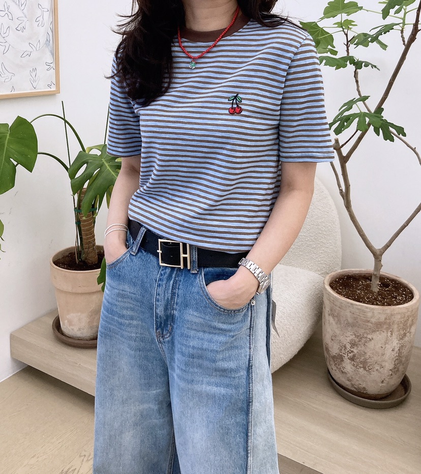 HANNA-A韓國代購女士新款推薦時尚職業人氣熱賣休閑25春夏T恤HANNAT恤
