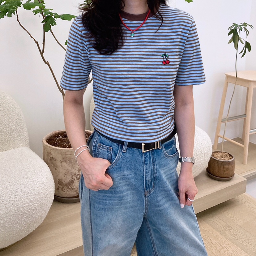 HANNA-A韓國代購女士新款推薦時尚職業人氣熱賣休閑25春夏T恤HANNAT恤