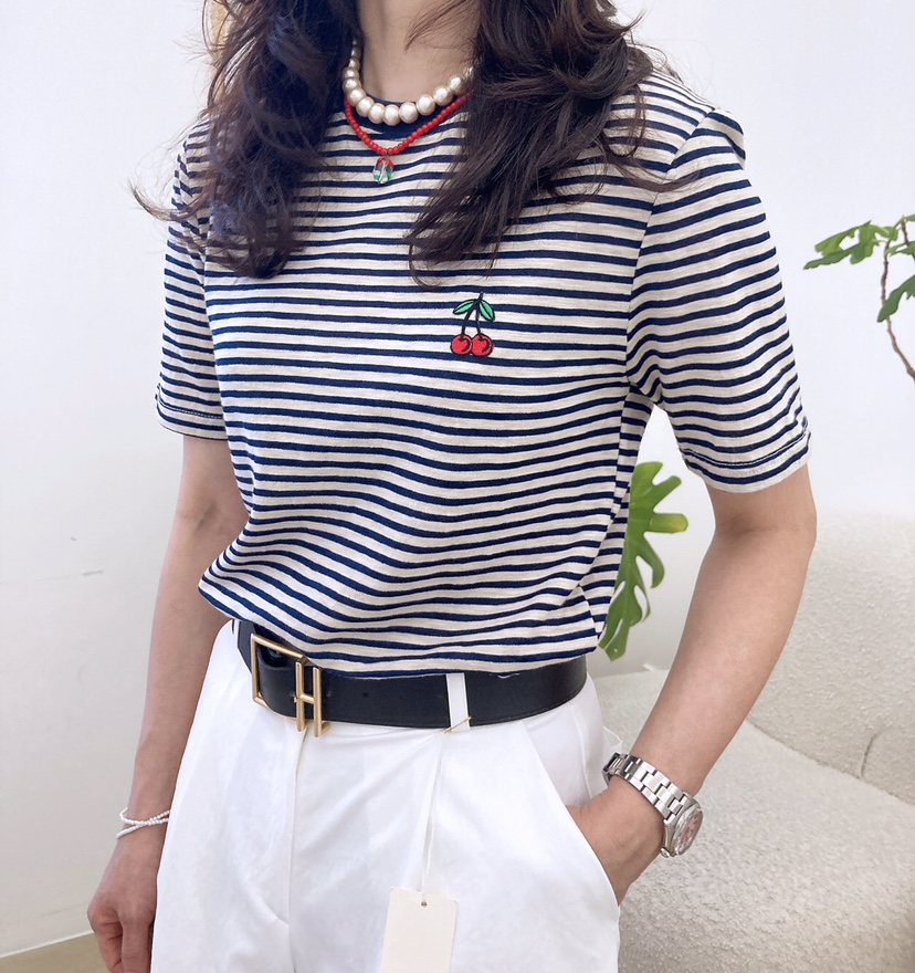 HANNA-A韓國代購女士新款推薦時尚職業人氣熱賣休閑25春夏T恤HANNAT恤