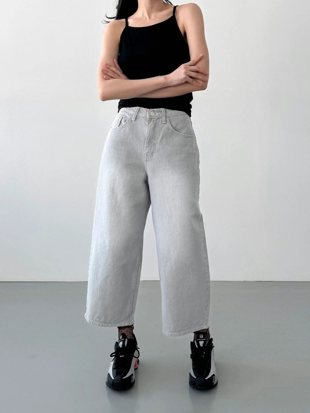 DOUBLEM韓國直郵女裝新款職業休閑熱賣人氣真品時尚25春夏牛仔褲DOUBLEM牛仔褲