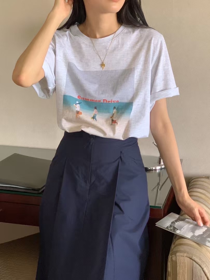 NOMAD韓國代購女士新款25春夏時尚職業人氣熱賣真品推薦T恤NOMADT恤圖色2