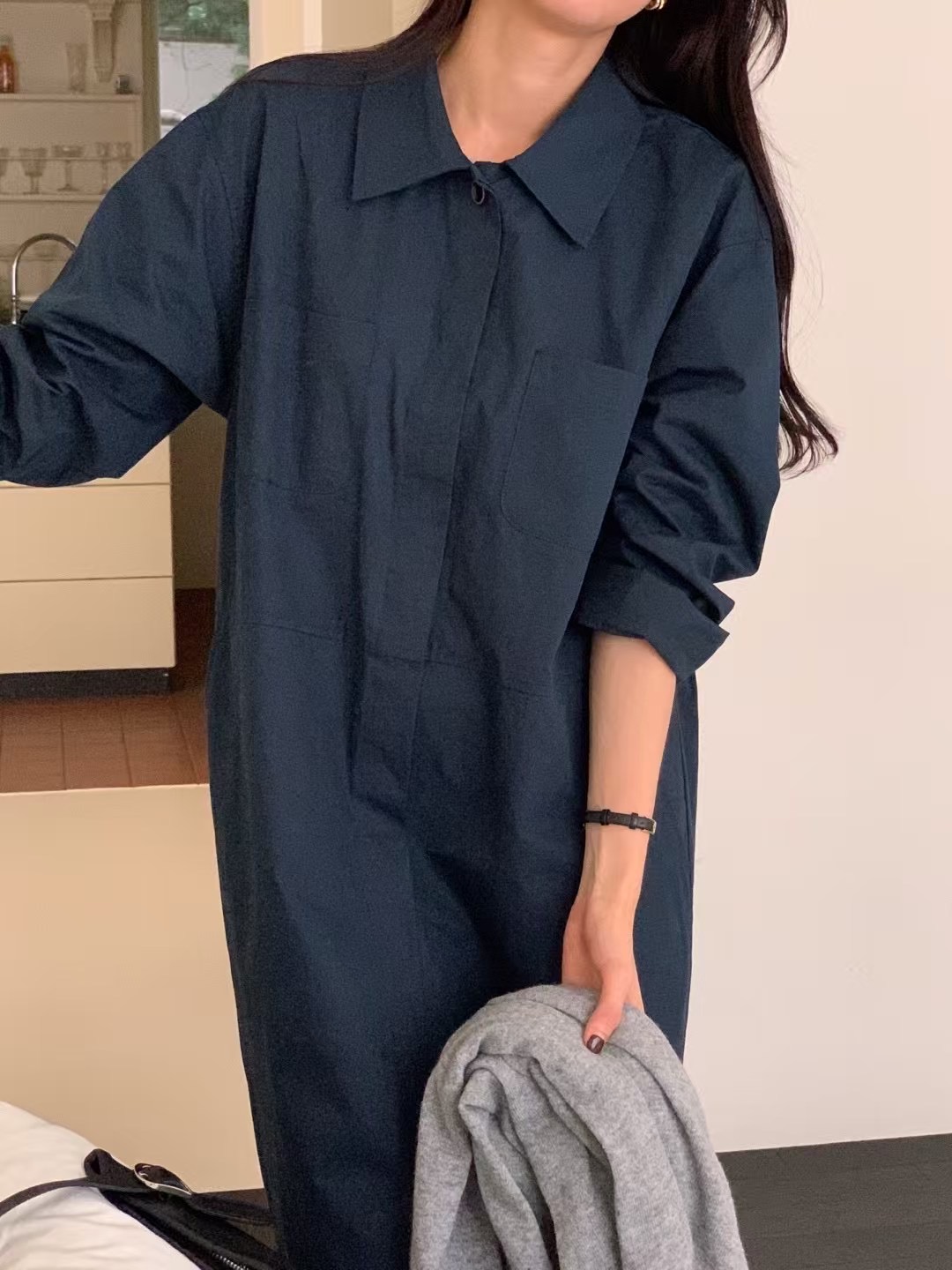 NOMAD東大門實拍女裝新品熱賣職業時尚25春夏真品休閑連衣裙NOMAD連衣裙