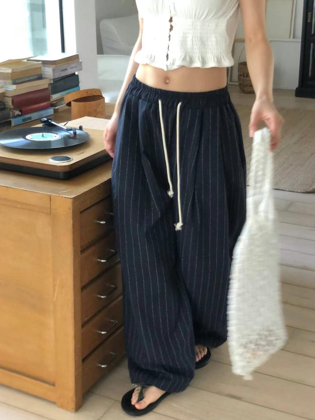 EXCUSE東大門直郵女裝新品25春夏熱賣真品休閑時尚休閑褲亞麻EXCUSE休閑褲圖色2