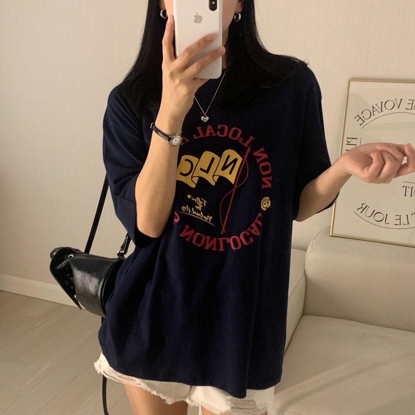 HELLO JINI韓國直郵女士新款時尚真品人氣休閑熱賣推薦T恤HELLO JINIT恤