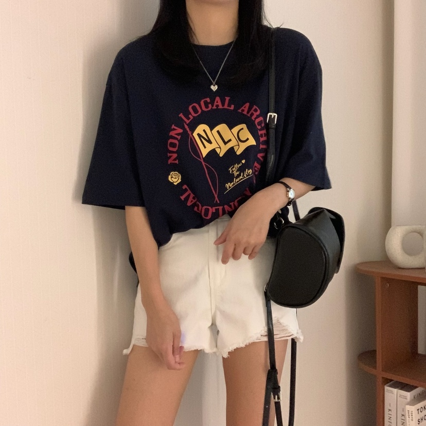 HELLO JINI韓國直郵女士新款時尚真品人氣休閑熱賣推薦T恤HELLO JINIT恤圖色2