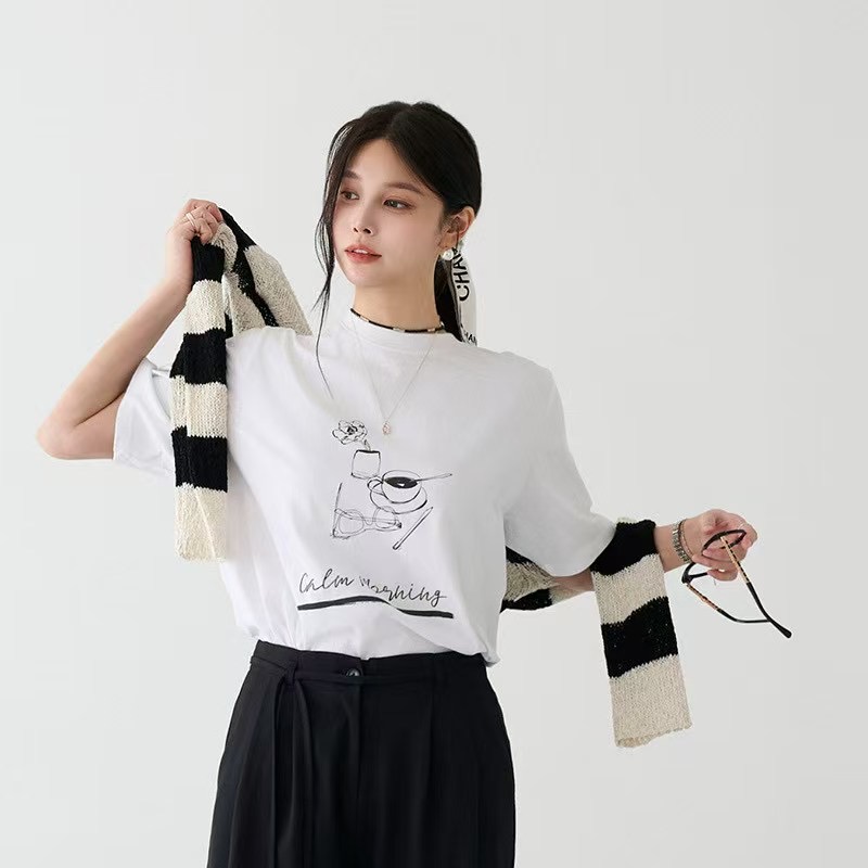 NOMAD東大門代購女士新品時尚人氣25春夏真品休閑職業熱賣T恤NOMADT恤
