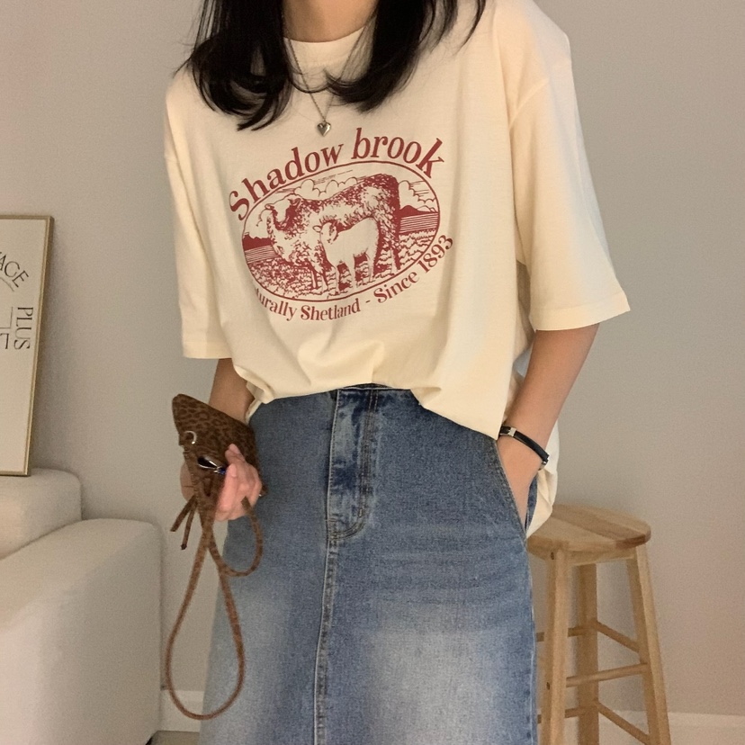 HELLO JINI東大門代購女裝新品推薦25春夏職業熱賣人氣T恤HELLO JINIT恤圖色2