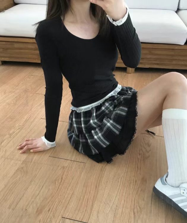 GROOMING韓國代購女士新款真品人氣25春夏休閑熱賣推薦長袖T恤PARTY長袖T恤