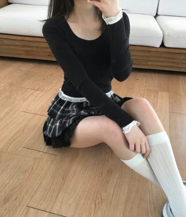 GROOMING韓國代購女士新款真品人氣25春夏休閑熱賣推薦長袖T恤PARTY長袖T恤