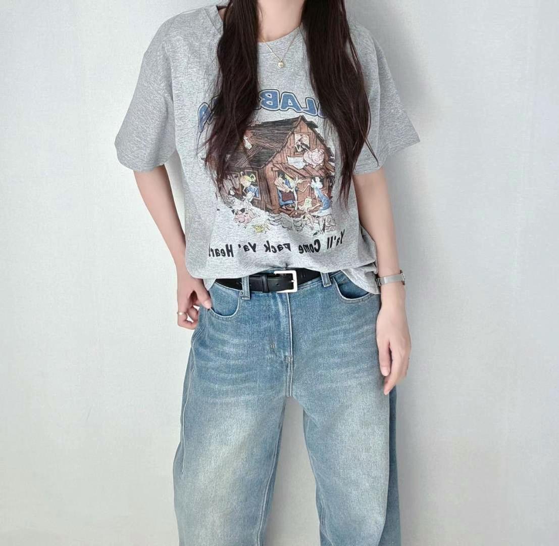 SSEN-쎈-T東大門實拍女士新款真品熱賣25春夏人氣休閑T恤SSEN-쎈-TT恤