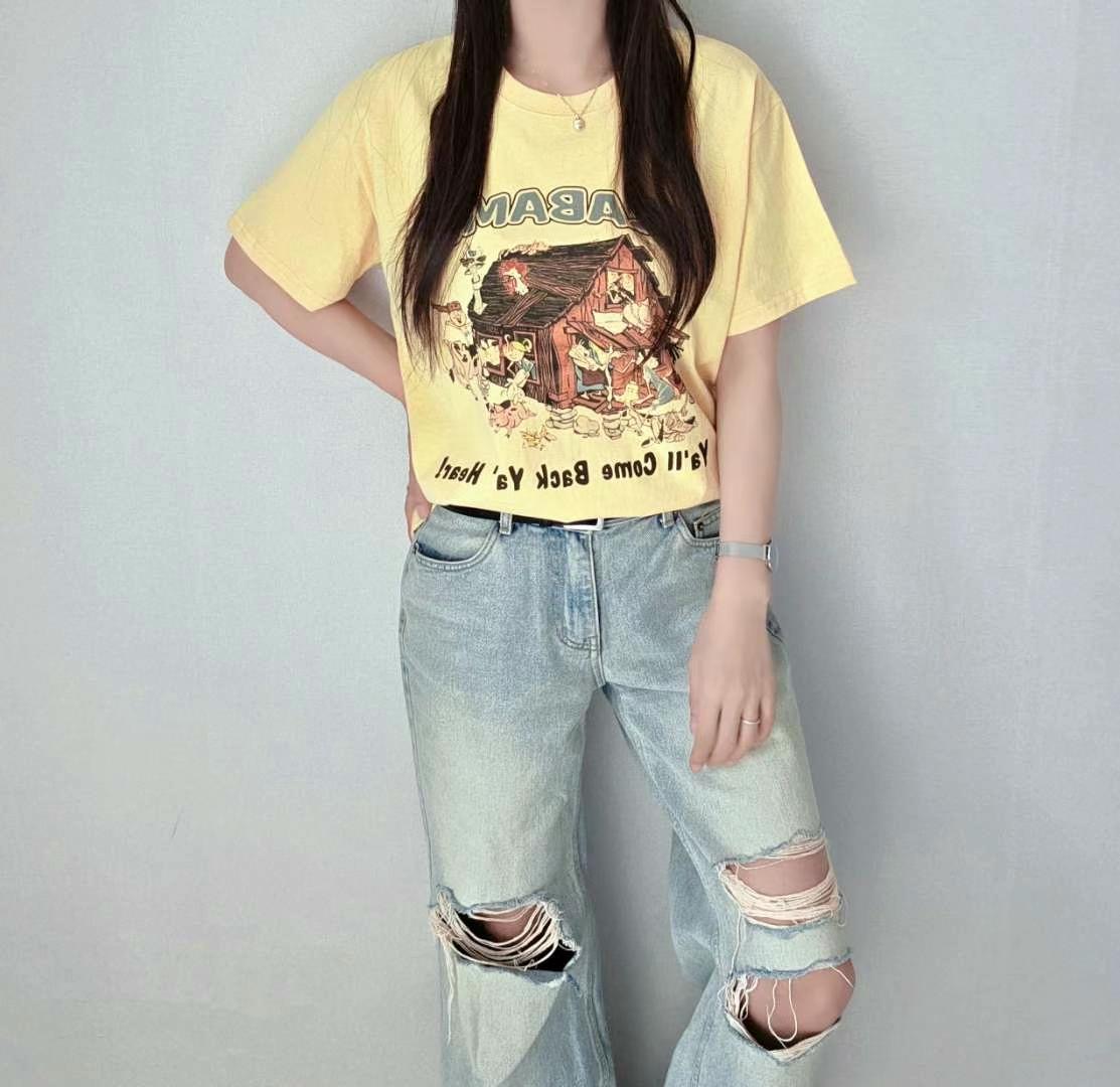 SSEN-쎈-T東大門實拍女士新款真品熱賣25春夏人氣休閑T恤SSEN-쎈-TT恤