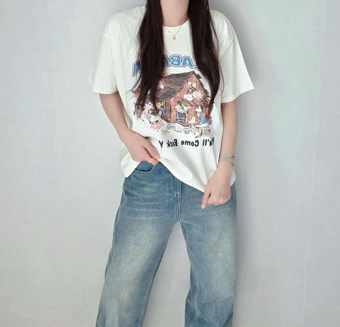 SSEN-쎈-T東大門實拍女士新款真品熱賣25春夏人氣休閑T恤SSEN-쎈-TT恤