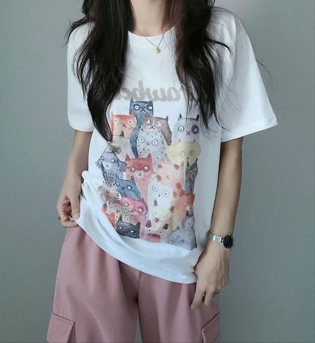 SSEN-쎈-T東大門實拍女裝新品職業推薦休閑25春夏人氣T恤SSEN-쎈-TT恤
