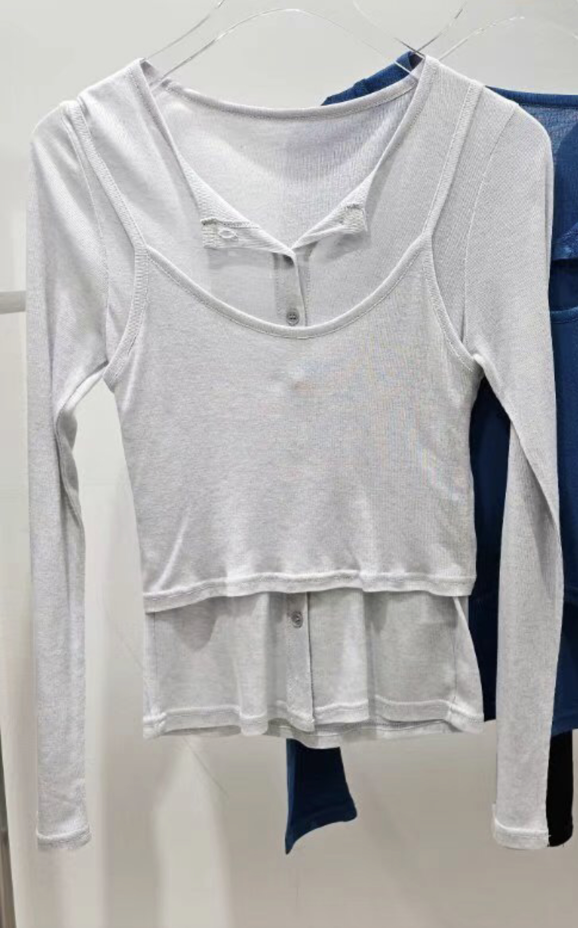 GROOMING東大門實拍女裝新品25春夏休閑時尚套裝羊毛套裝紐扣PARTY套裝