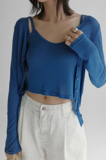 GROOMING東大門實拍女裝新品25春夏休閑時尚套裝羊毛套裝紐扣PARTY套裝圖色2