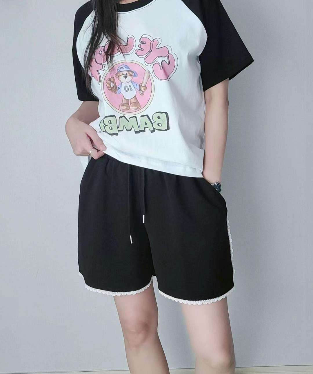 SSEN-쎈-T東大門實拍女裝新款25春夏休閑人氣真品短褲蕾絲SSEN-쎈-T短褲